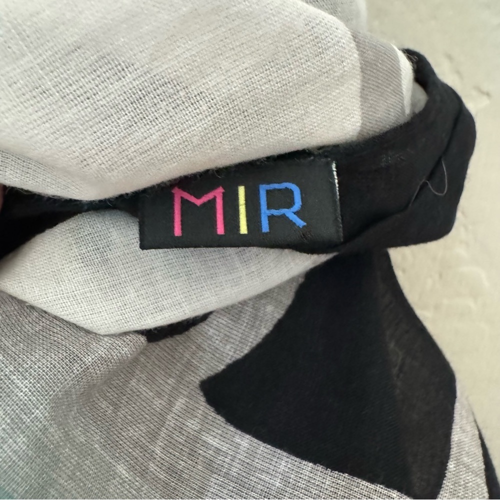 MIR Oversized Graphic Bold Patterned Scarf Wrap Shawl Sarong Coverup 100% Cotton - Picture 3 of 16